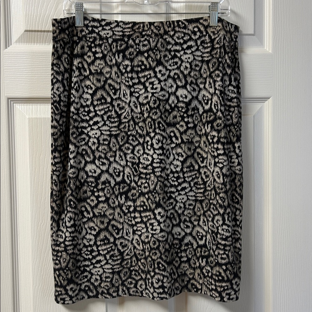 Ann Taylor Leopard Print Straight Skirt Size 12